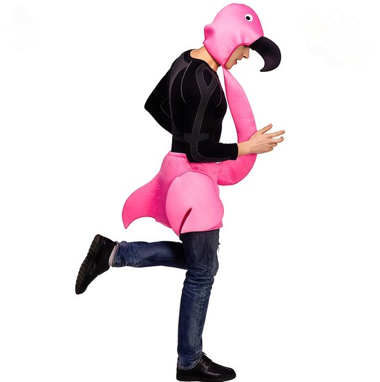 Kostuum Flamingo Roze – Inclusief Jumpsuit – Carnaval & Verkleedkleding – Maat M