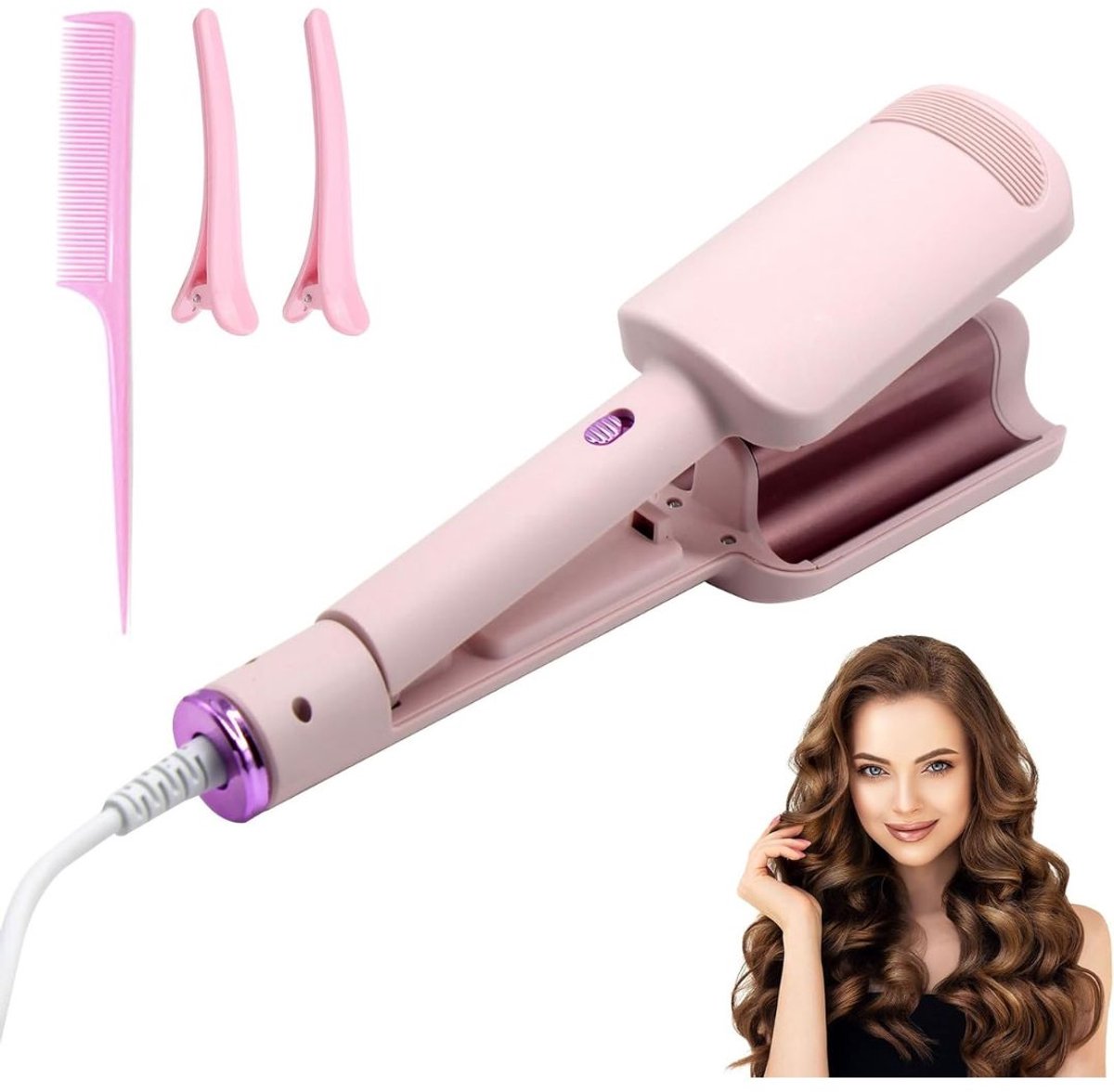 MKSS® Wafeltang – Wafeltang Voor Dik en Dun Haar – Wave Tang Voor krullen – Krultang met Handschoenen