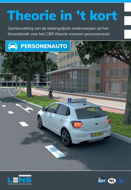 Auto Theorieboek 2026 Rijbewijs B met Samenvatting en Apps - Theorie Leren CBR examen - Lens Media