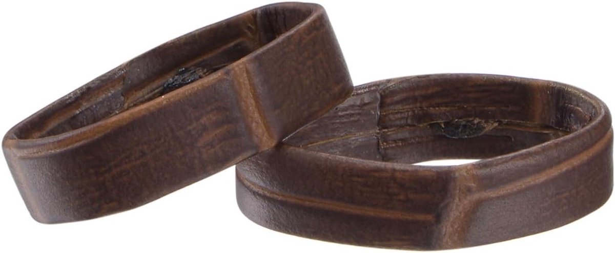 Vervangende Houder Horlogeband van PU Leder (2 stuks) - Donkerbruin - 20 mm Breedte