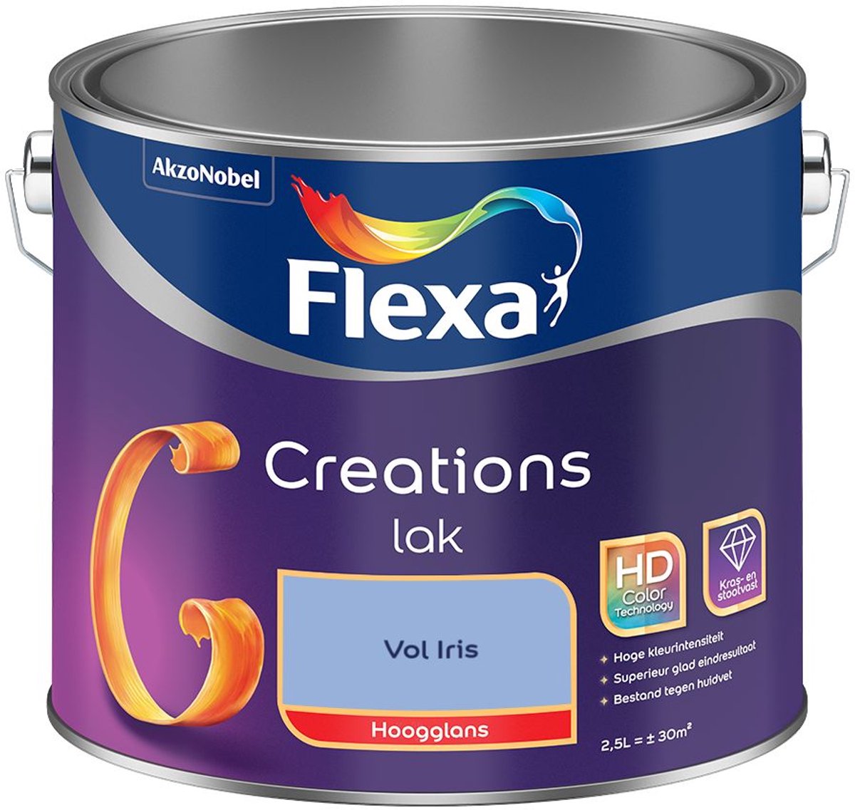 Flexa - Creations Lak Hoogglans - Vol Iris - Mengverf - 2.5 L