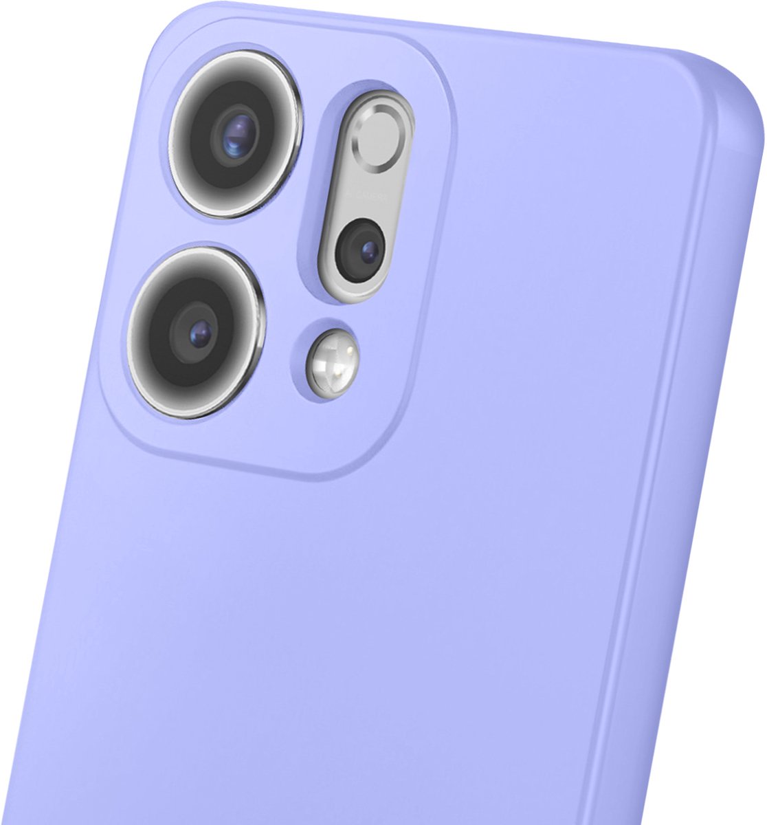 Avizar Zachte siliconen hoes Geschikt voor Oppo Reno 14 Soft-Touch, Lichtpaars