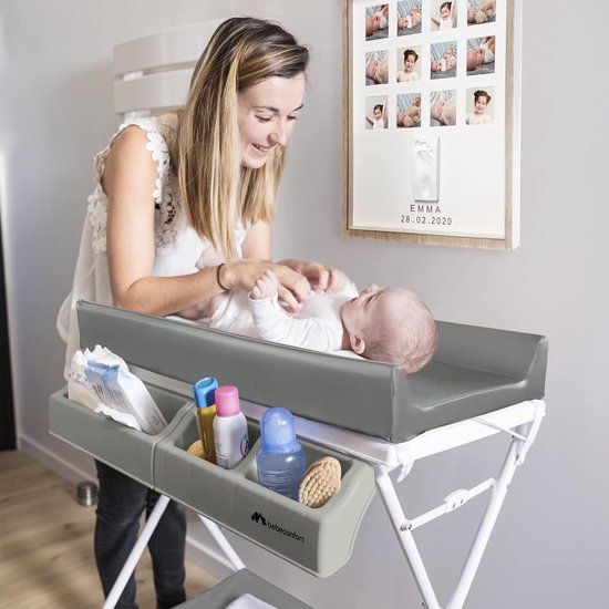 RFWR® Compacte 2-in-1 Baby Bad & Verschoontafel voor 0-12 Maanden - Inklapbaar en Praktisch Met Opbergvakken — afbeelding 2