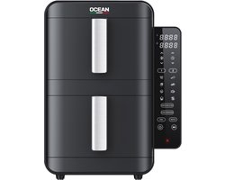 OCEAN OCAFK24902DN - Airfryer - Dubbele mand - 9L - 2400W