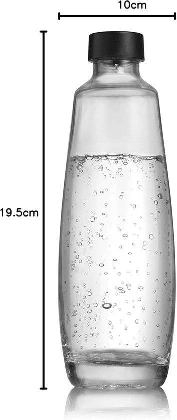 SodaStream Glazen Karaffen 1L Duo Pack | 2 Stuks | Alleen geschikt voor SodaStream DUO Bruiswatertoestel