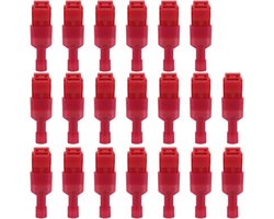 20 stuks - T-Tap Draad Connectors - Draadklemmen - rood - elektro kabelschoen Aftakklemmen