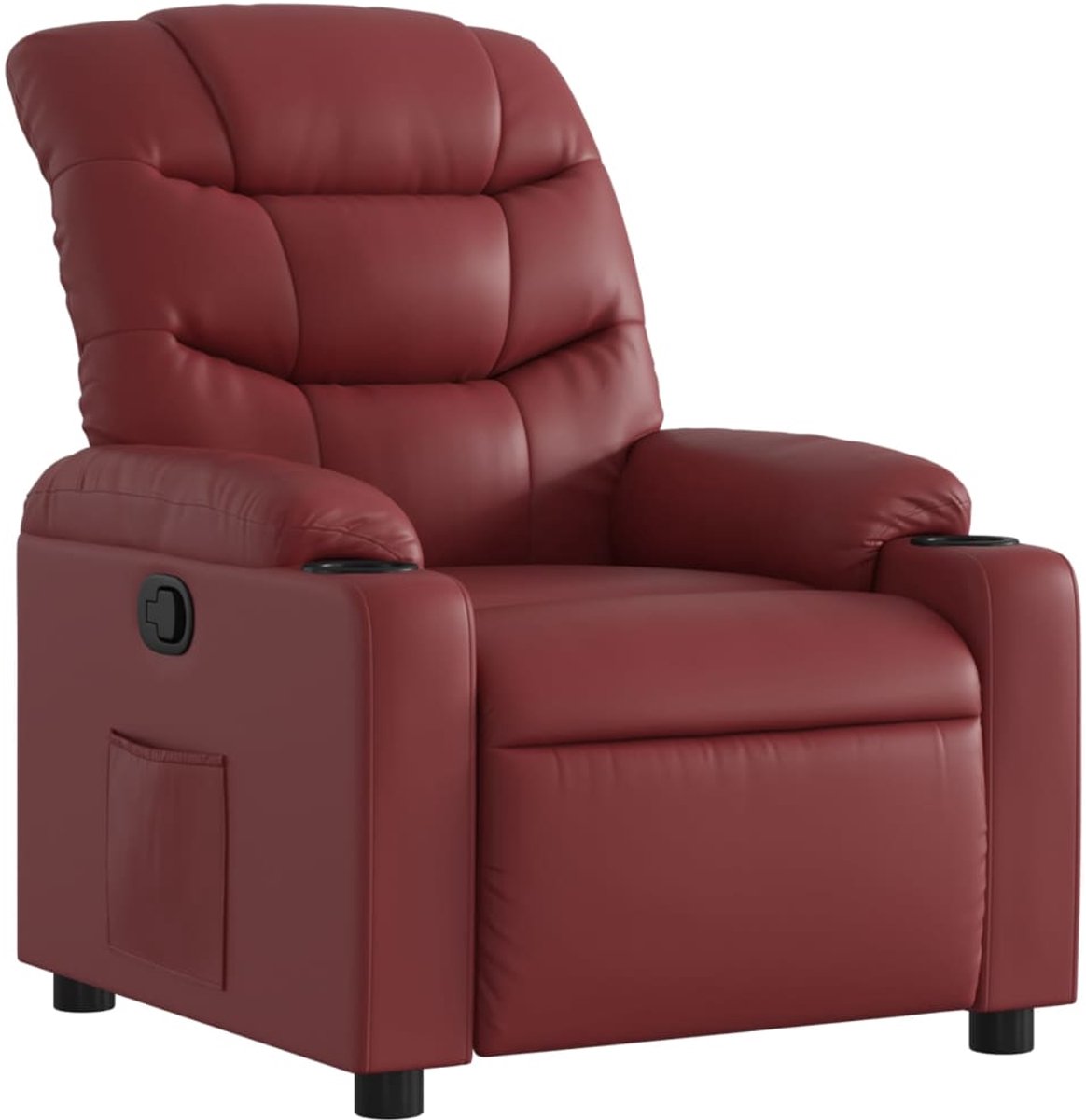 vidaXL Fauteuil - verstelbaar - kunstleer - wijnrood