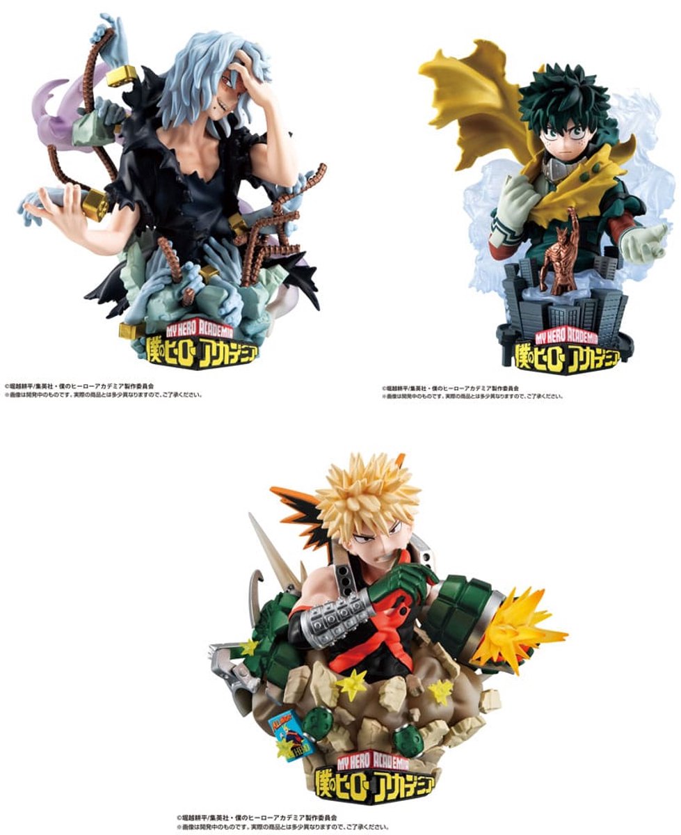 Megahouse My Hero Academia Petitrama EX Series Trading Figure 3-Set Type-Decision 9 cm Mini-Figuur