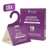 Verda Goods - Mottenval Kledingmotten - 18 stuks - Mottenballen Kledingkast - Motten - Mottenval - Kledingmottenval – Mottenvallen - Feromoonval - Kledingmotten - Kleding Mottenval - Mottenvanger - Mottenpapier