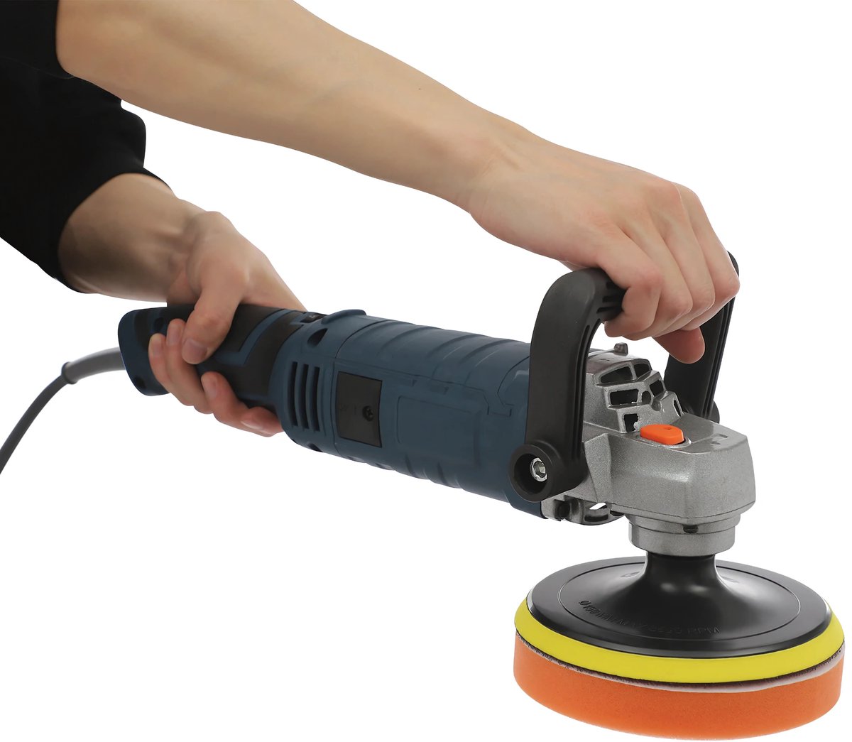 Polijstmachine - Poetsmachine - Poliermachine - Polijstschijven - Voor Auto-onderhoud, Meubelreiniging & Waxen - 7-delige voor Detailing - Krachtig & Veelzijdig - Zwart