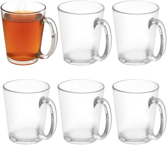 Verres à thé Vivalto - 250 ml - Set de 6 - Verres à café - Verres à thé - Verres à Cappuccino - Verres à latte macchiato