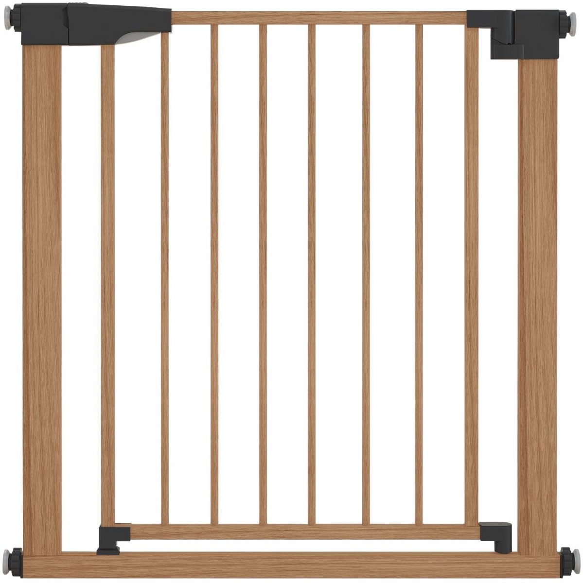 ADSafety Traphekje Zonder Boren - 76 t/m 103 cm - Incl. 2 Verlengstukken - Klembevestiging - Veiligheidshekje - Kinderhekje - Hondenhek - Natural Wood