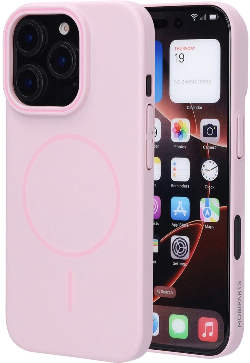 Mobiparts Slim Line Case geschikt voor Apple iPhone 16 Pro - MagSafe Blush - Roze