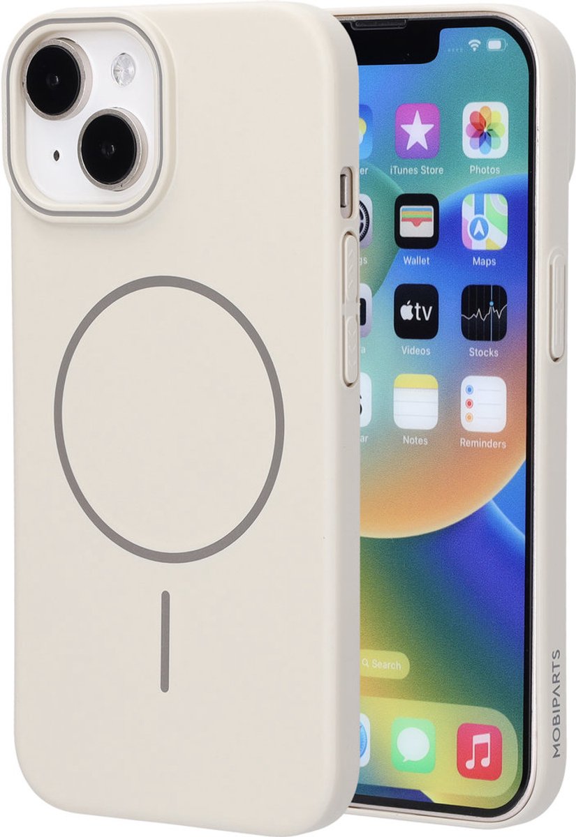 Mobiparts Slim Line Case geschikt voor Apple iPhone 15 - MagSafe Off - Wit