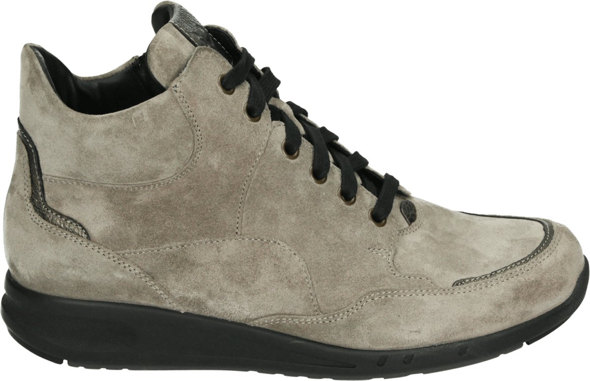 Durea - 9735 K GO - Hoge sneakersVeterbootsDames veterschoenenDames sneakersHalf-hoge schoenen - Kleur: Grijs - Maat: 38