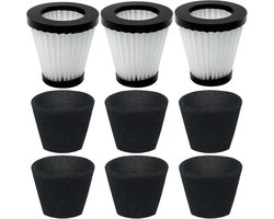 Geschikt voor Dirt Devil Scorpion Model SD20005RED, F117 Adsorptiefilter SD30025B BD22025, Vergelijkbaar onderdeelnummer AD40117 (3 pakketten HEPA-filters en 6 pakketten sponsfilters)