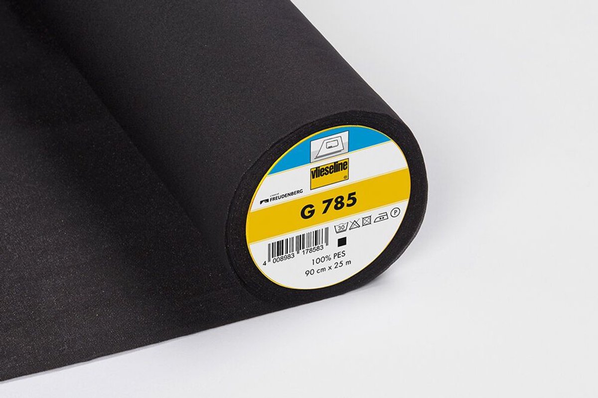 Vlieseline G785 Tussenvoering Geweven Zwart – 90 cm Breed – Opstrijkbaar – Soepele Versteviging per Meter