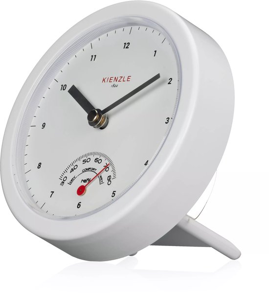 Kienzle Badkamerklok - 14cm - Wit - Zuignappen of op standaard