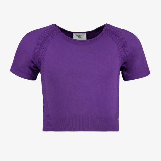 T-shirt de sport court sans coutures Osaga violet pour fille - Taille 152