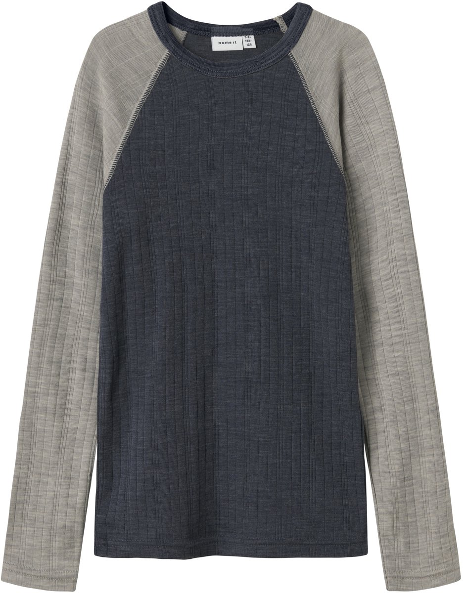 NAME IT - NKMWANG WOOL NEEDLE LS TOP SOLID - Jongens - Lange mouwen shirts