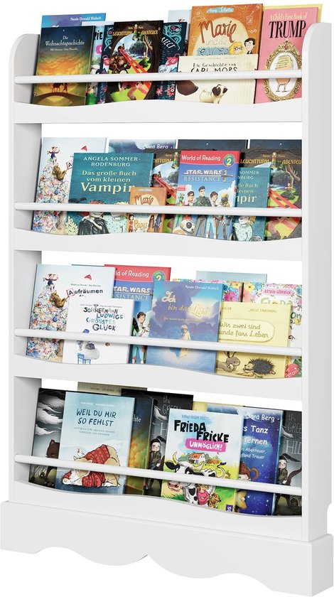 Relaxdays Boekenrek Op Poten 3 Planken Tot 5 Kg Per Plank 95,5 Cm Hoog Kinderkamer 1492329746