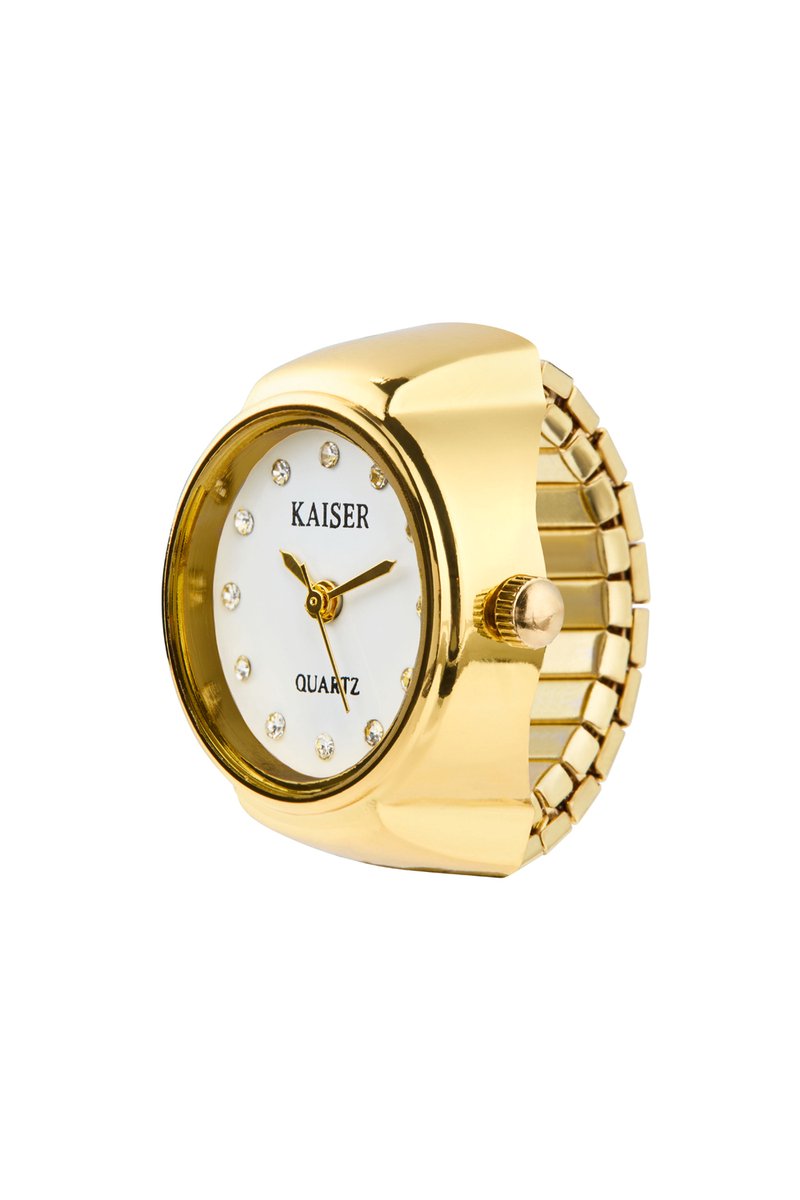 JewelryWe Ringhorloge, vingerhorloge voor dames en heren, analoog