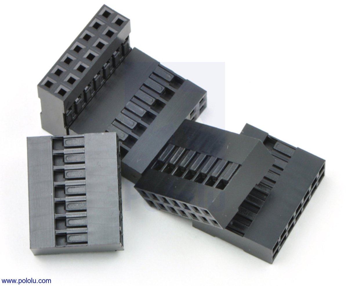 2,54 mm Dupont Krimpconnectorbehuizing: 2x7-Pins – 5 stuks – Pololu-1915