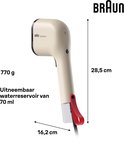 Beige Braun QuickStyle 3 kledingstomer met afmetingen en gewicht.