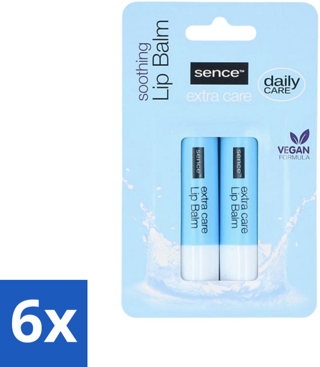 6 x Sence Lippenbalsem Normaal Hydro Shock 2 stuks per verpakking - Lippenbalsem - Lippen Verzorging - Droge Lippen - Gezonde Lippen - Lippen Bescherming
