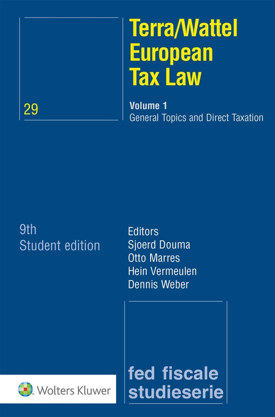 European Tax Law 1 General Topics and Direct Taxation - cover