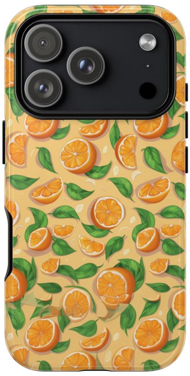 Vrolijk Sinaasappelpatroon – Telefoonhoesje Geschikt voor iPhone 17 Pro