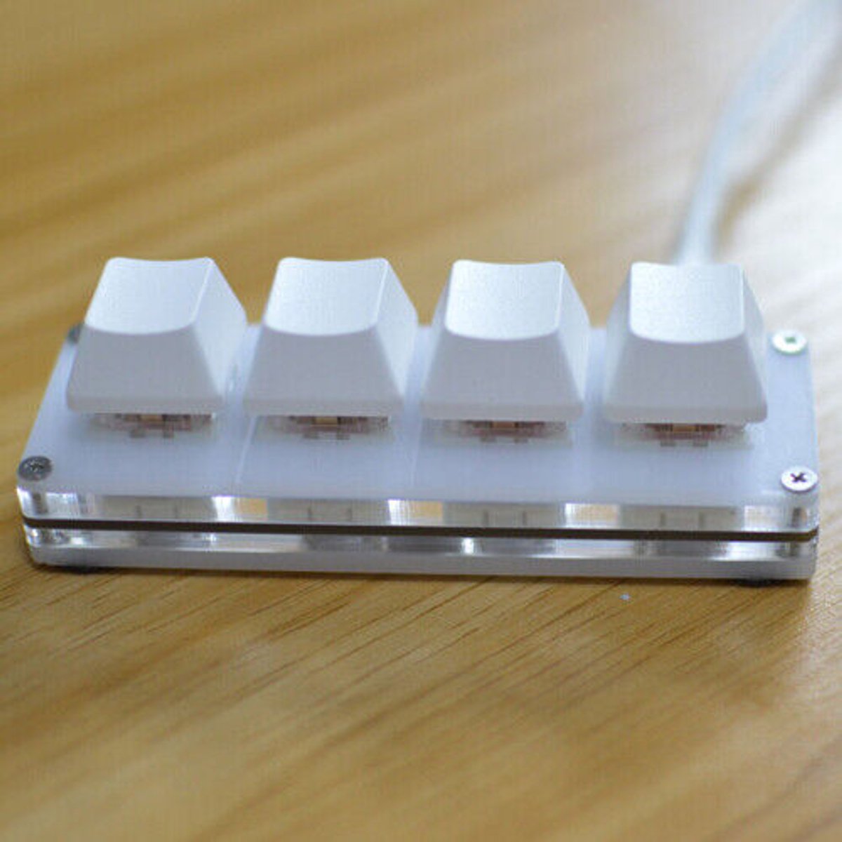 4-toetsen DIY USB mini mechanisch toetsenbord toetsenbord aangepaste sneltoets macro programmeerbaar thumbnail 4