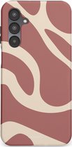 Casetastic hoesje geschikt voor Samsung Galaxy A16 - Dubbellaagse bescherming - Terracotta Mediterranee Golven - Fashion Case - Taupe