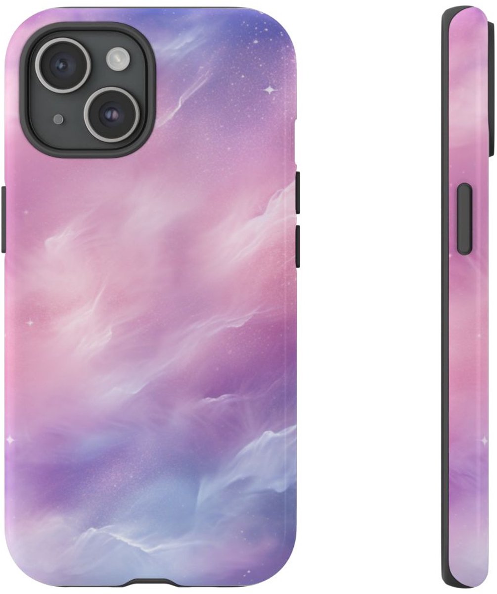 Pastelkleurige Hemelnevel – Telefoonhoesje Geschikt voor iPhone 15