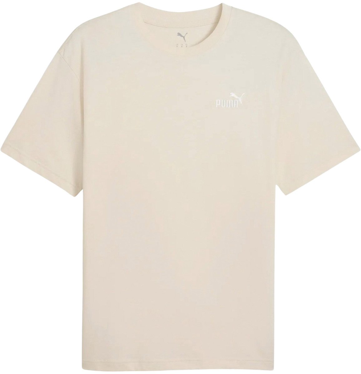 Puma ESS Relaxed Small No. 1 Logo Shirt Heren Beige
