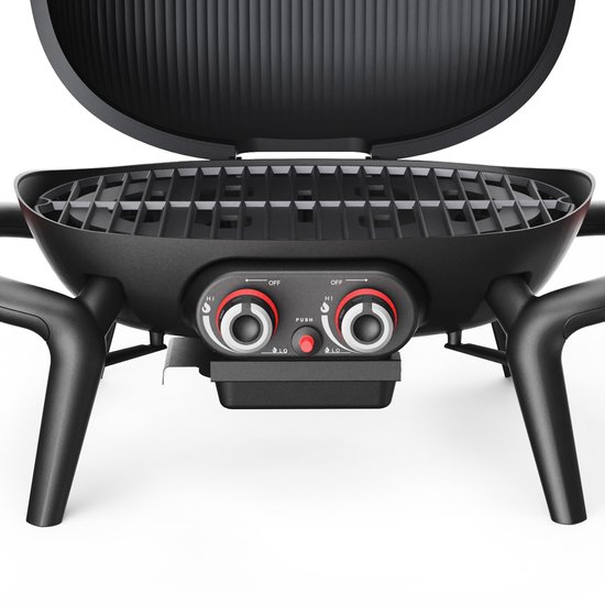 TAINO KENAI gasbarbecue - kleine tafelbarbecue buitenkeuken gegoten aluminium zwart — afbeelding 5