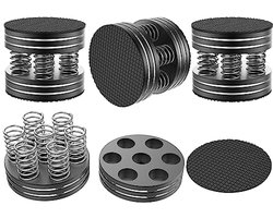 High-end luidsprekervoeten trilingsdempers - 4 stuks aluminium en antislip rubber