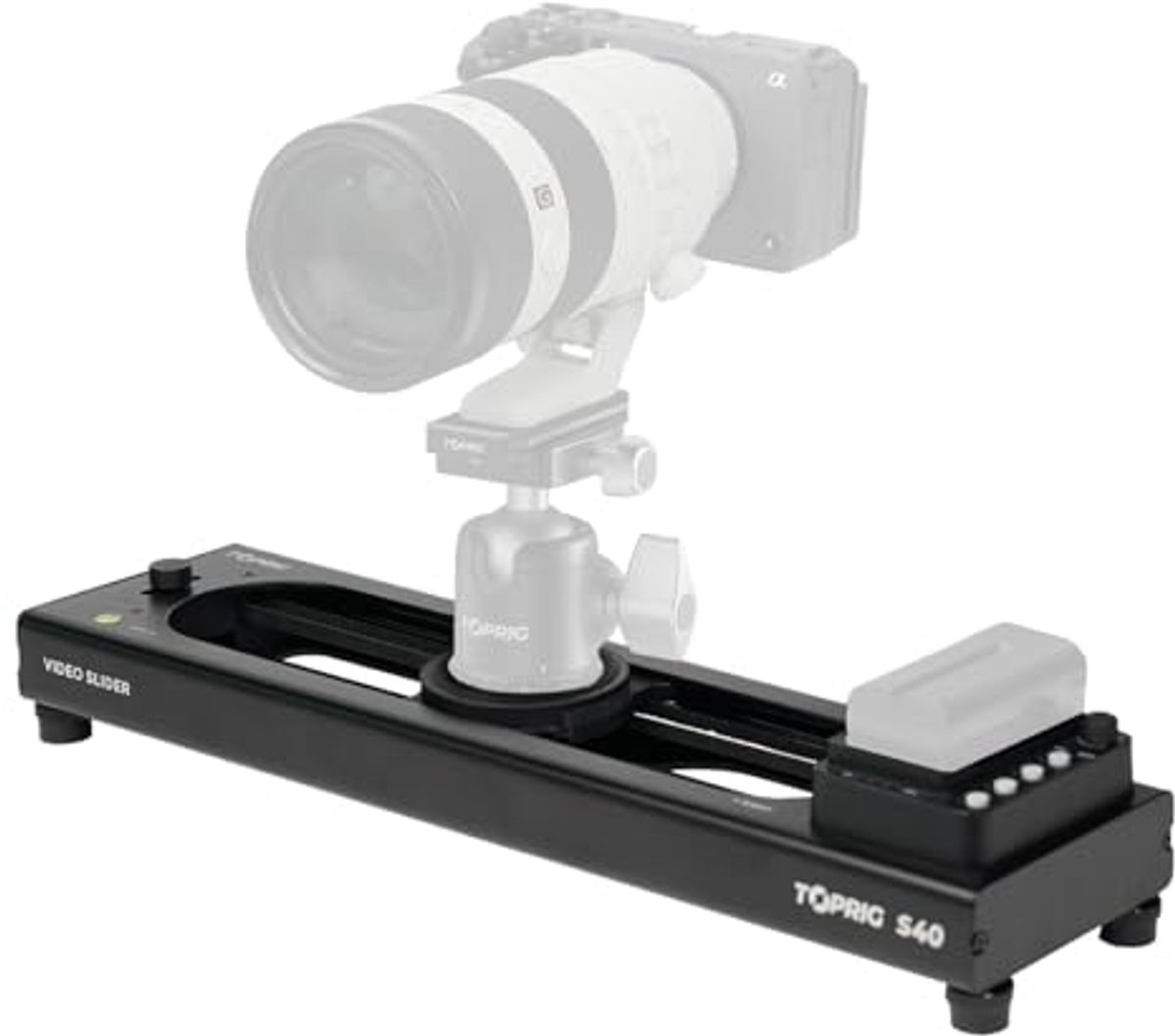Gemotoriseerde camera-schuifregelaar 40 cm aluminiumlegering voor time-lapse en panoramische video-opnamen