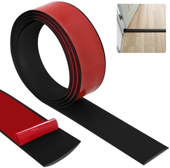 Vefhby Overgangsprofiel Zelfklevend, 4 cm x 6 m Vinyl Overgangsprofiel Zelfklevend, Vloerlijst Afdekprofiel voor het Verbinden van Vloeropeningen Vloerprofiel Voor Vloeren (Grijs