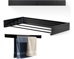 Goodly® High quality Wanddroogrek - Droogrek muur inklapbaar - Wasrek - Wasdroogrek - QUALITY 6m - drooglijn - Zwart