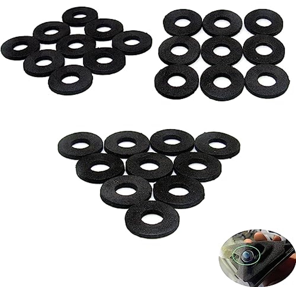 100 Pack Seal Ring Spons Pad - Geluidsisolatie Spacer en Schokbestendige Wasmachine voor Auto Accessoires