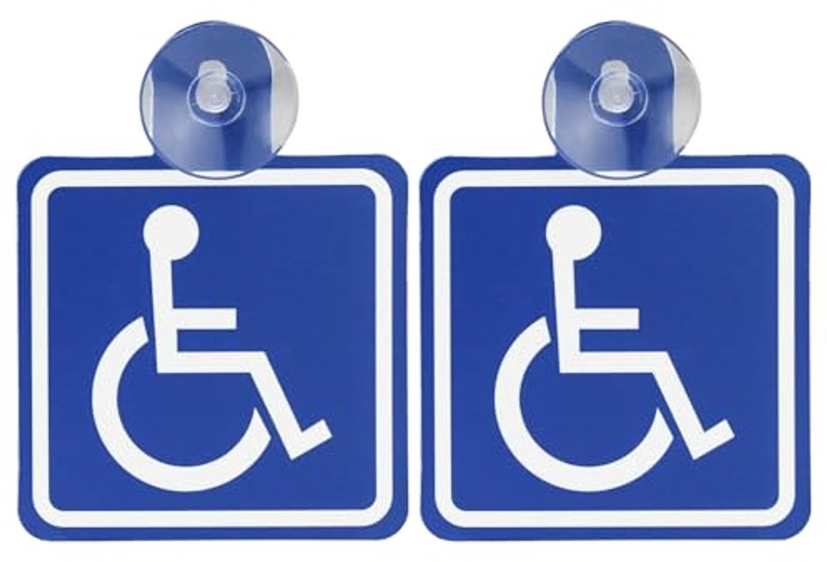 Rolstoelgebruikers Stickerpakket - 2 Stuks voor Intern Gebruik in Auto, Bestelwagen en Vrachtwagen