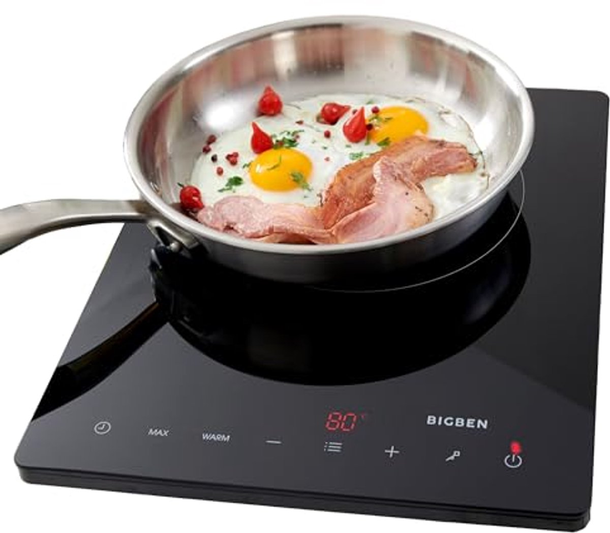 Draagbare Inductiekookplaat 1950W met Timer en Temperatuurregeling - Ideaal voor Studenten, Extra Keuken, en Camping