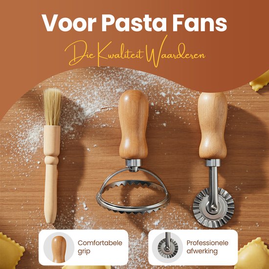 Tavola - Pastamachine + Pasta droogrek - Pasta maker - Pasta maken - Ravioli maken - RVS - Housewarming cadeau van Merkloos — afbeelding 2