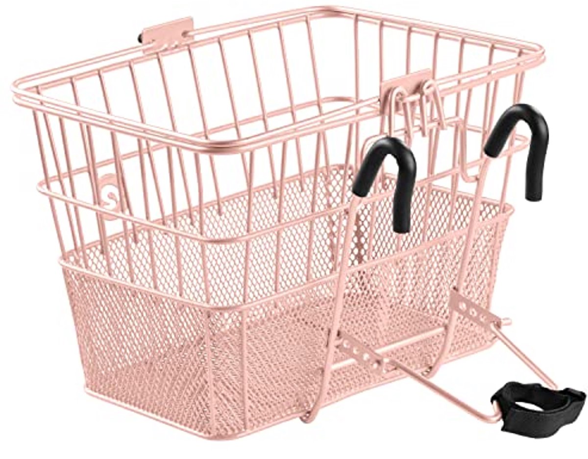 Stalen Fietsmand met Afneembare Handgrepen - Ideaal voor Boodschappen en Verplaatsing