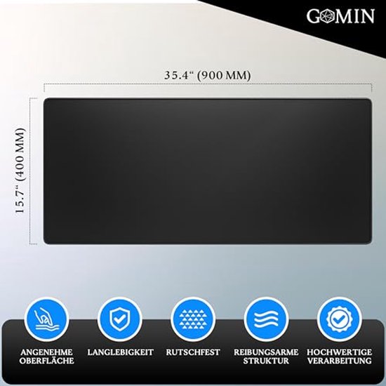 XXL Gaming Muismat - Antislip Bureauonderlegger voor PC en Laptop - 900 x 400 mm — afbeelding 4