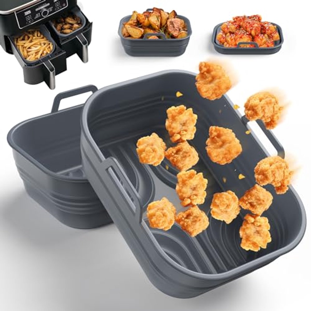 2 Pack Silicone Moulds voor Airfryer Accessoires