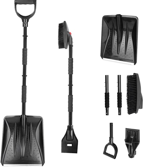 Dokeno Sneeuwschep 82 Cm – Inklapbaar, D-greep, Aluminium Blad, 660 Gram, Multifunctioneel Voor Auto, Tuin, Kamperen