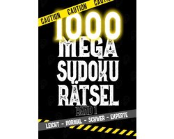 1000 Mega Sudoku von Leicht bis Experte für Erwachsene, Teenager und Senioren inkl. Lösungen