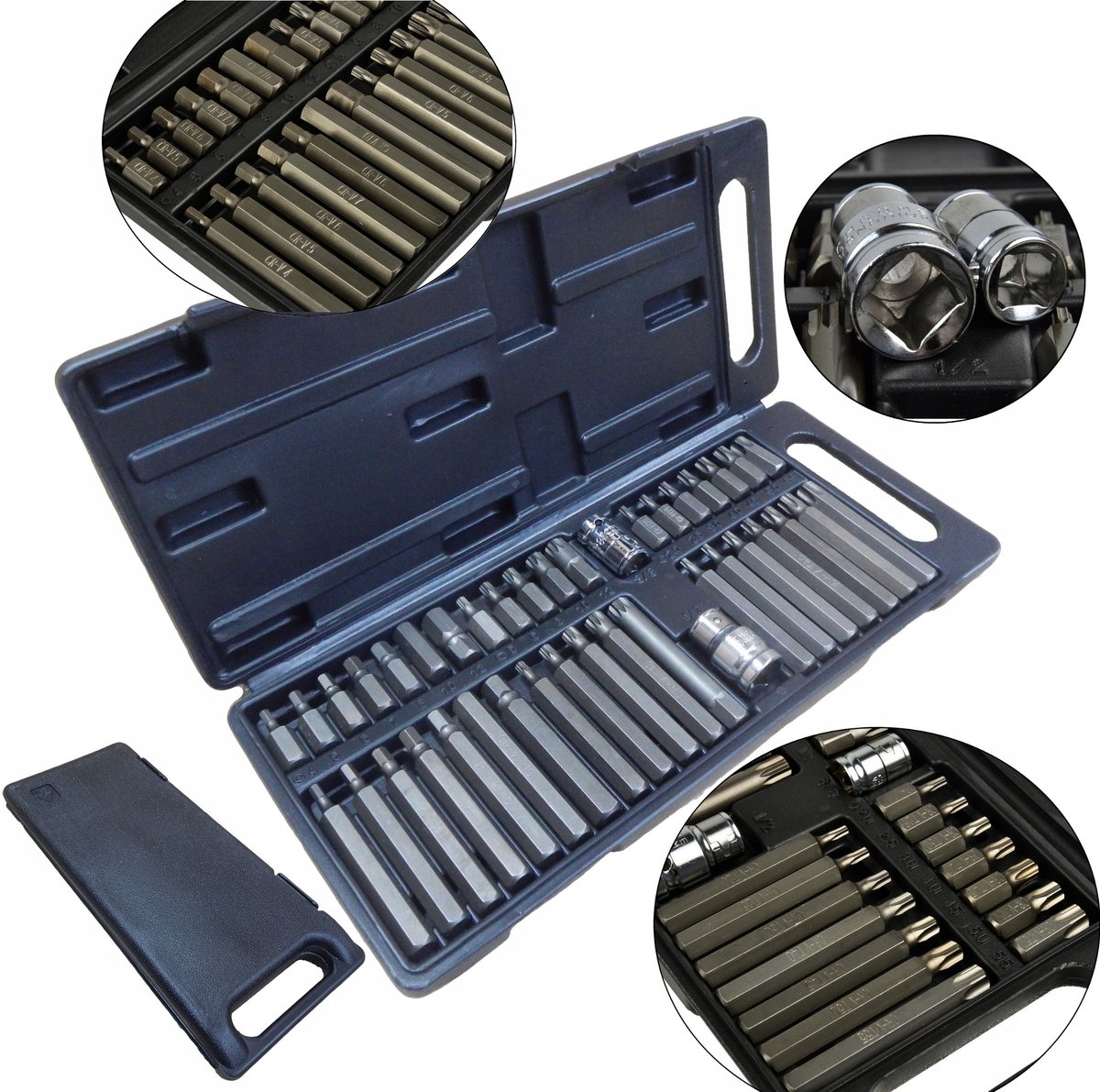 Geko 41-delige Bitset Torx Spline Inbus CrV Staal